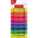 Faber-Castell 254648 Highlighter Set 46 Pack of 8 Neon Colours with Durable Chisel Tip Line Width 1-5 Mm Refillable Neon 1 Count (Pack of 8) Text
