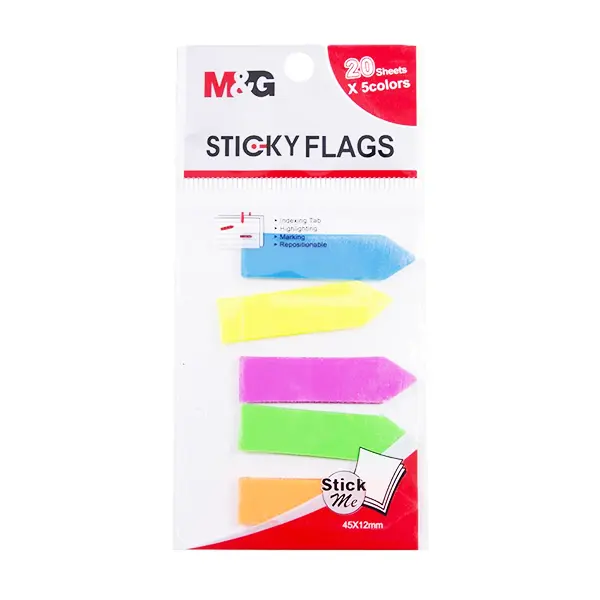 Colored Sticky Flags -  20sheets - 5 colors فواصل
