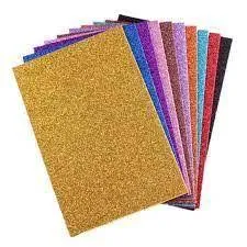 A4 فوم جليتر استيكر عدد 10 الوان  Pack of glitter sticker Foam-bag-Size A4