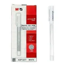 قلم جل ابيض M&G PASTEL GEL PEN 0.8 ( NEON ) ( OFFICE G )