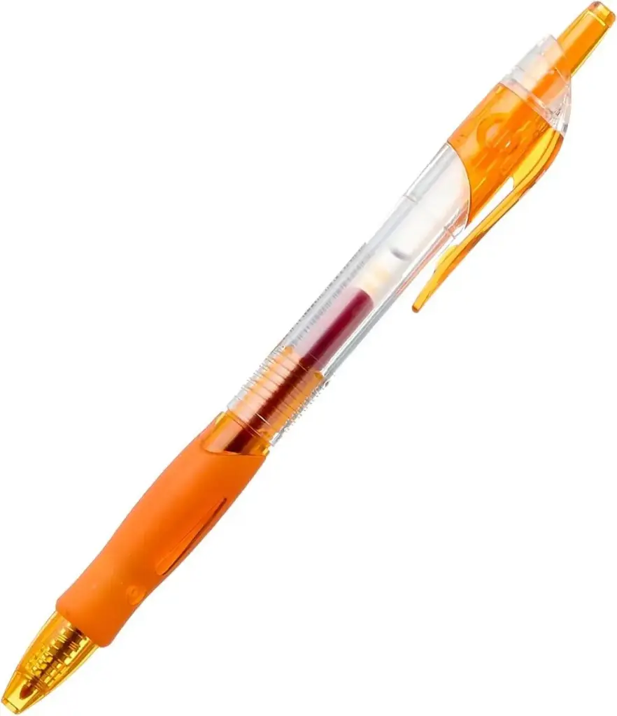 قلم جيل برتقالي Gel Ink Ball Pen, Fine Point, 0.7mm