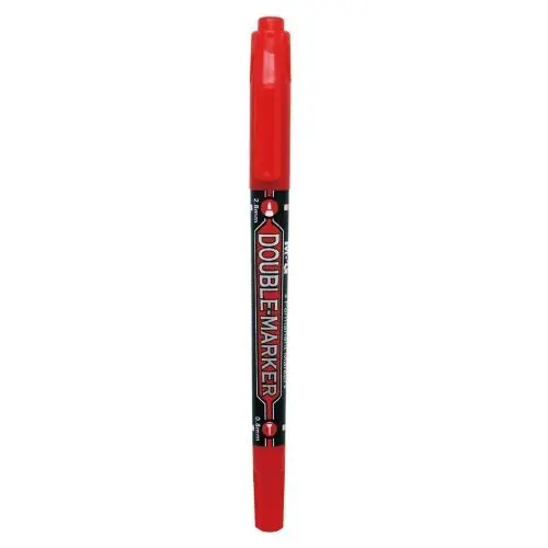 قلم ماركر احمر M&G Double Permanent Marker 2 Head 