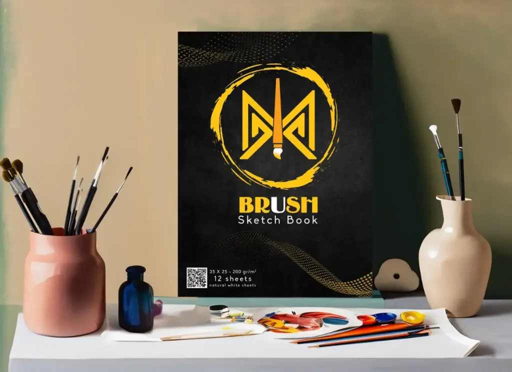 اسكتش 200 جم 12 ورقه BRUSH 25*35cm white 