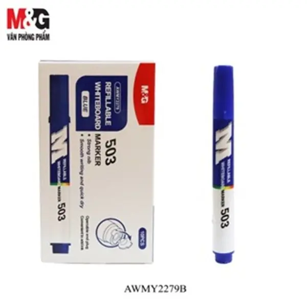 قلم سبوره يعاد الملئ ازرق M&G Refillable Whiteboard Marker