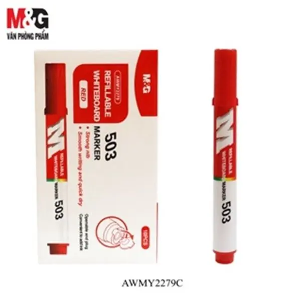 قلم سبوره يعاد الملئ احمر M&G Refillable Whiteboard Marker 