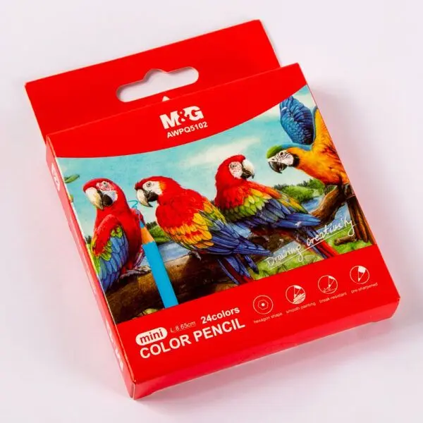 الوان 12 لون قصير M&G Short Wooden Pencil Colors, 12 Color