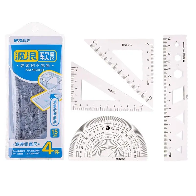 طقم هندسي غلاف M&G 15cm Ruler set