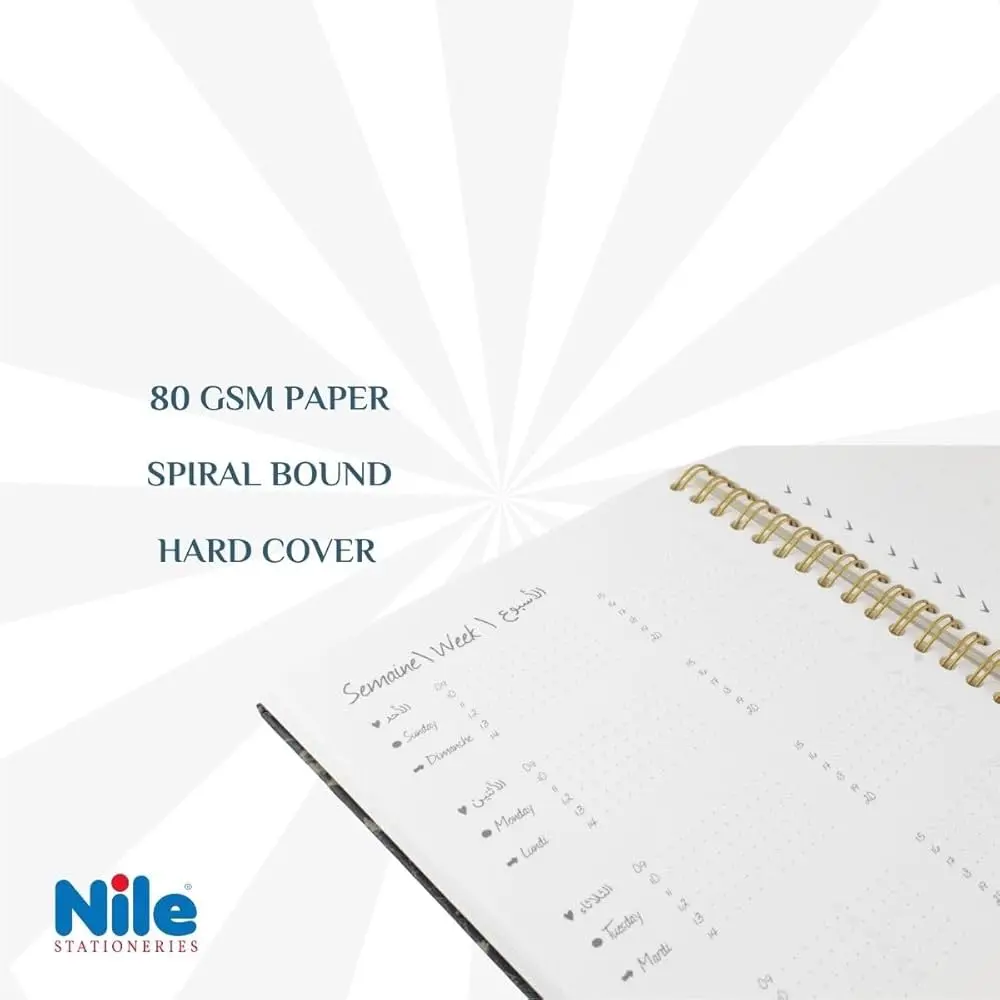Nile weekly planner A5 size, 96 sheets, 15 * 21 cm
