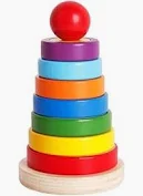 [Baby] برج حلقات خشب مفرغ