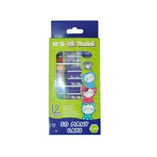 الوان شمع 12 لون كاتس M&G So Many Cats Silk Smooth Oil Pastel Hexagon Crayon 12 Color