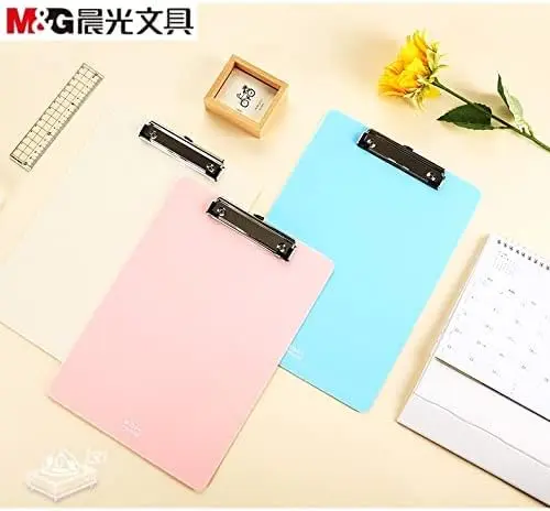 بلانشيطه M&G Chenguang A4 Board Clip Blue Vertical Notepad Clip - OFFwhite