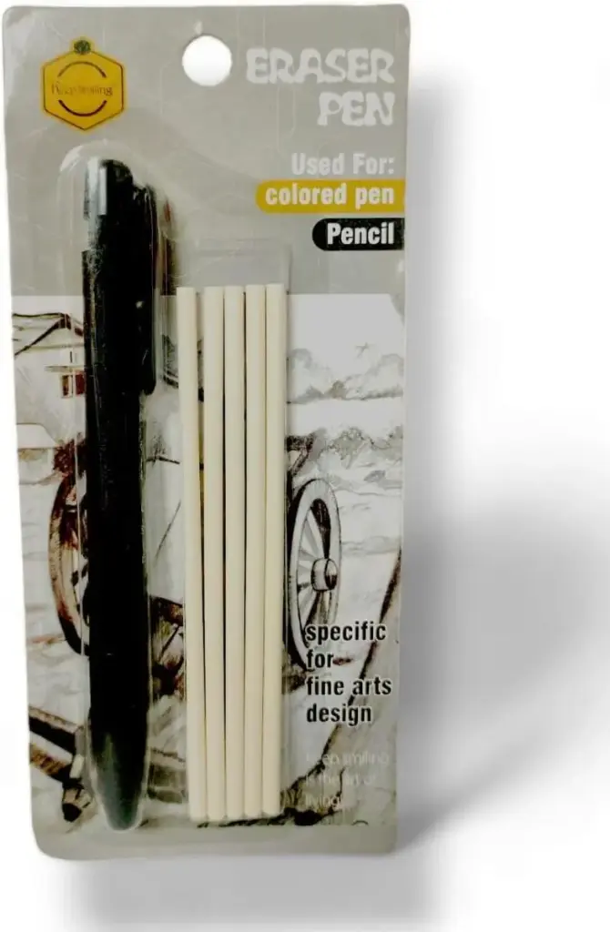 استيكه قلم رفيعه Keep Smilling Eraser Pen Mechanical Refillable Erase Pen with 5 Eraser Refills