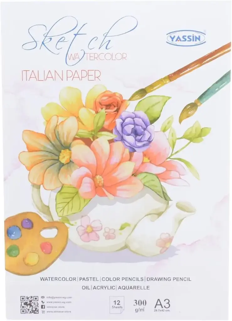 اسكتش ابيض A3 300 جم