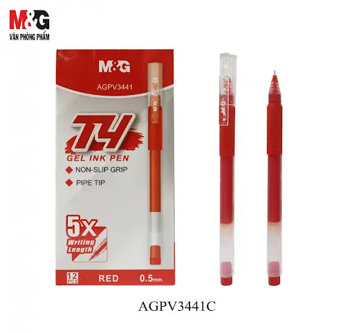 قلم جيل T4  احمر (0.5mm) gel pen