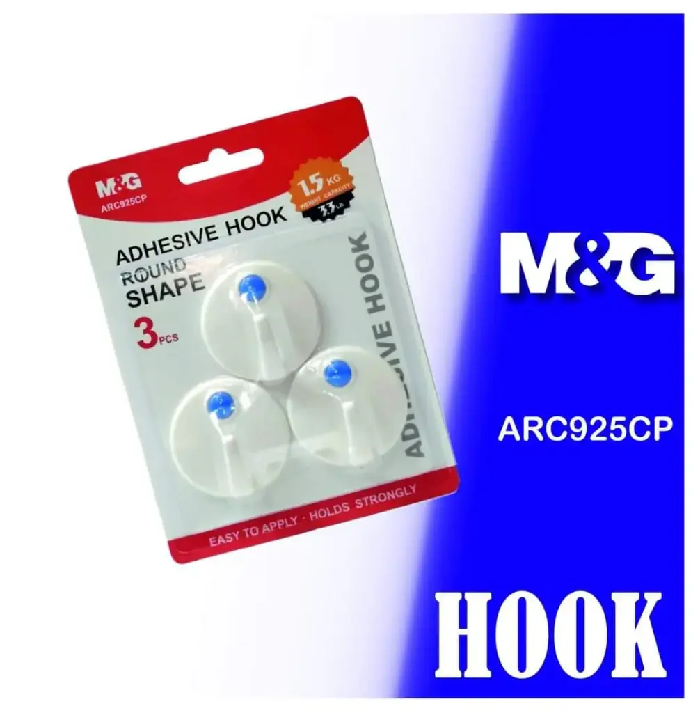 تعليق دبل فيس  1.5 كيلو M&G Adhesive Wall Hook 1.5kg 3pcs