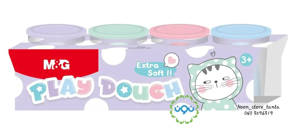 صلصال 4 لون M&G  Extra Soft