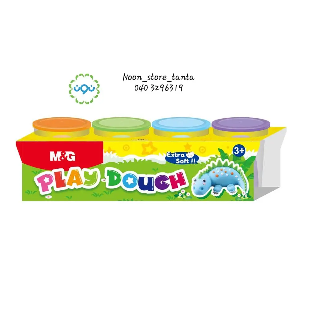 صلصال 4 لون M&G  Extra Soft