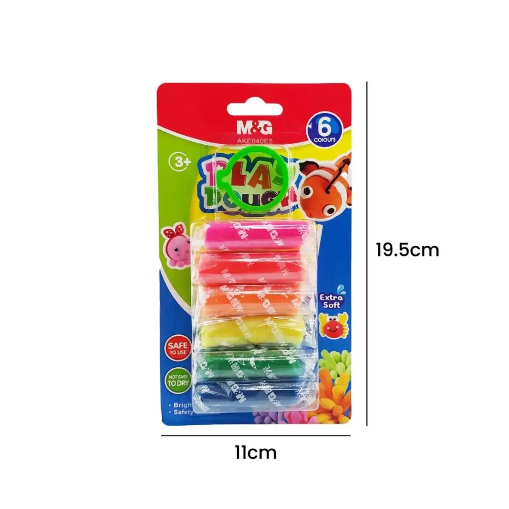 صلصال 6 لون M&G Extra Soft PLAY DOUGH SET FOR KIDS Clay