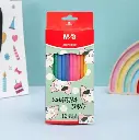 ألوان خشب باستل 12 لون M&G  Pack of 12 Hexagonal crayons SMC Pastel colored pencil 
