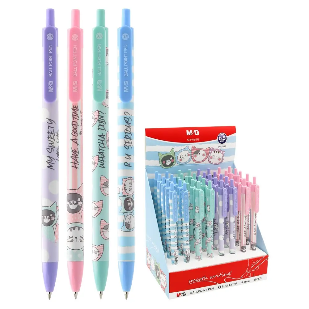 [M&G] Ball pointقلم جاف so many cats