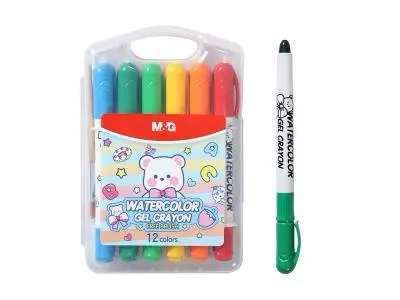 12 لون M&G watercolor gel crayon 12 color