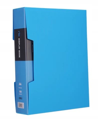 Deli File Clear Book 100 Pocket A4 Document Organiser Folder portfolio