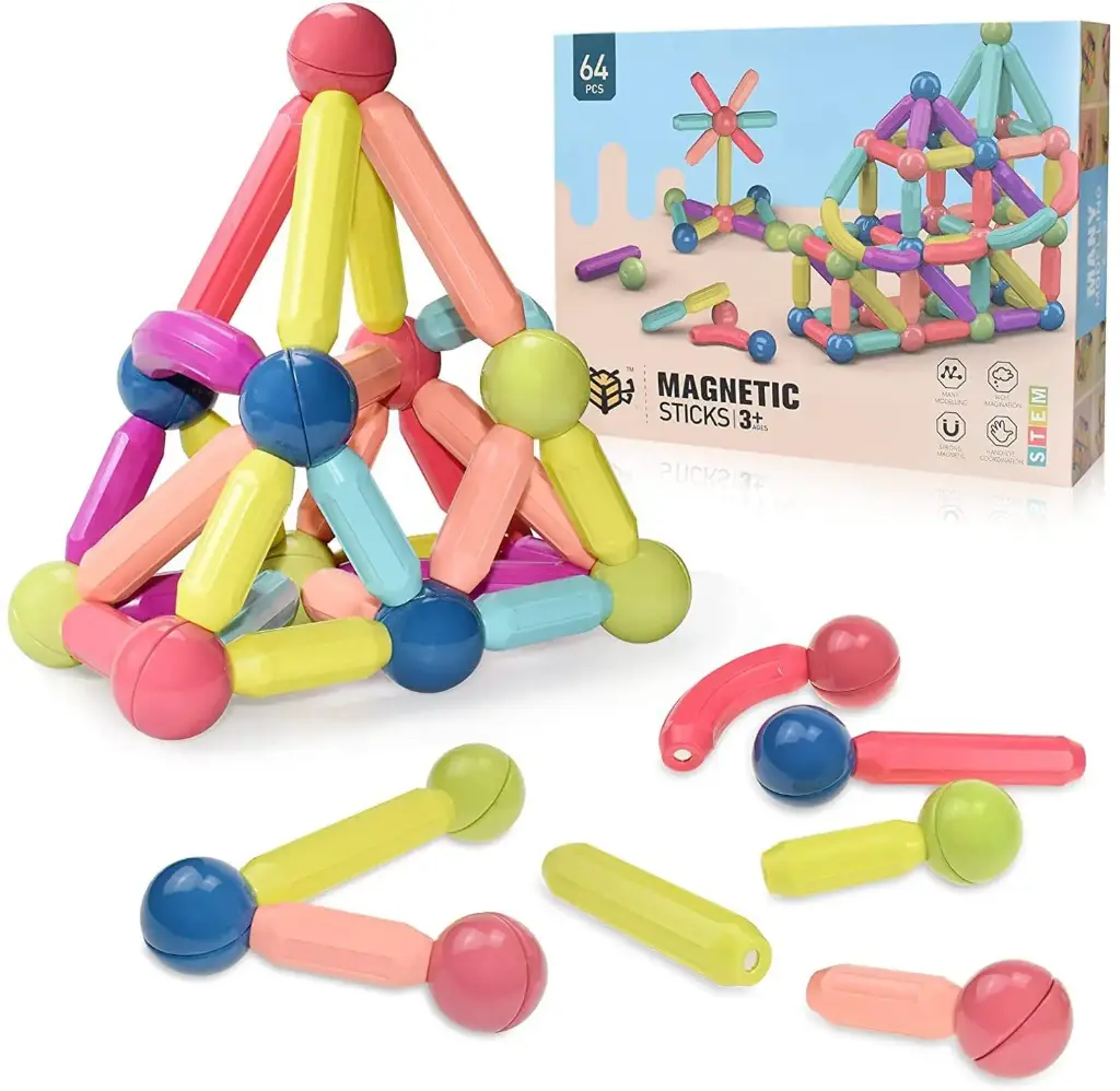 Magnetic Sticks 64 Pcs