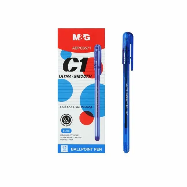 M&G علبه c1   قلم جاف ازرق