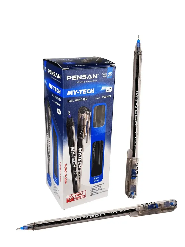 علبه قلم جاف ازرق my tech/25