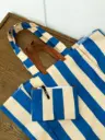 Blue Striped tote bag