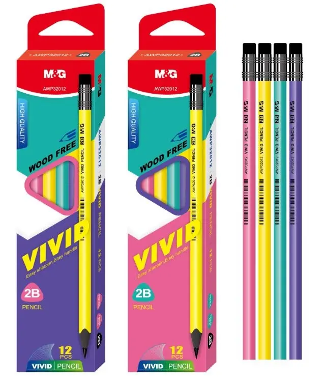 علبه أقلام رصاص (2B) Vivid