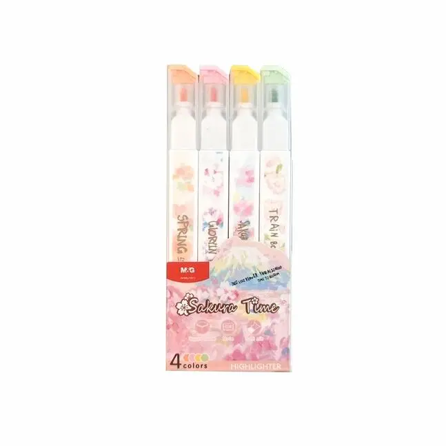 طقم فسفوري 4 قلم pastel color sakura time 