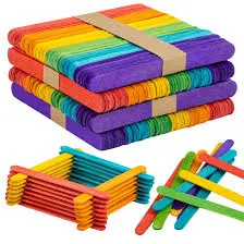 كيس ستيك خشب انشطه خافض لسان رفيع ملون 