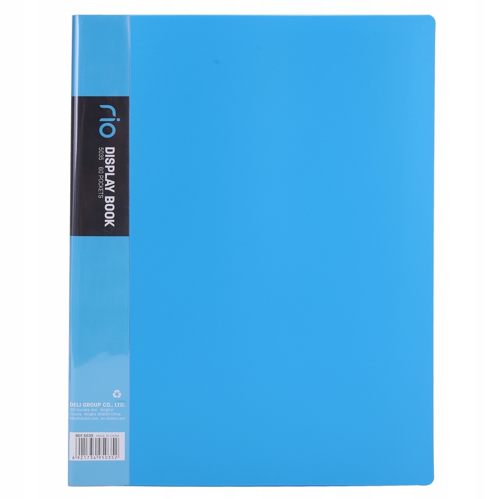 Deli File Clear Book 60 Pocket A4 Document Organiser Folder portfolio