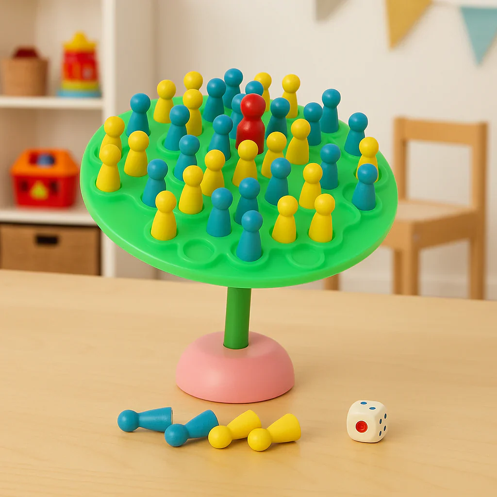 Wooden man balance tree