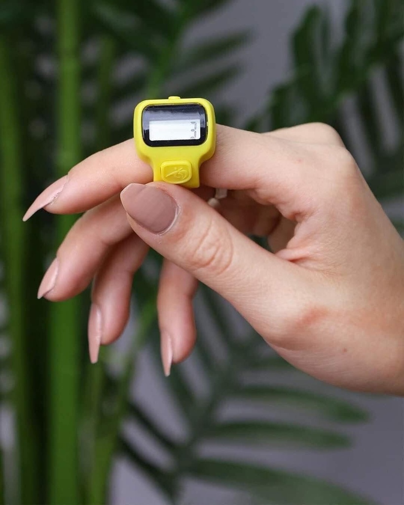 Resettable LCD Electronic Counter with Digital Display Small Finger خاتم التسبيح