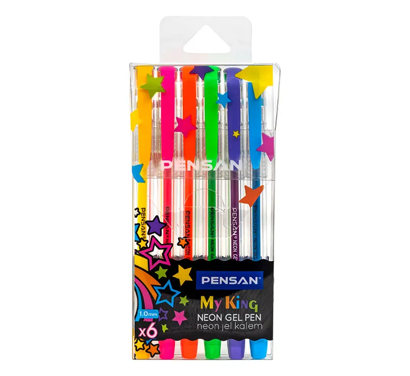 طقم اقلام جيل ملون Set Of Pensan Pen 6 Color