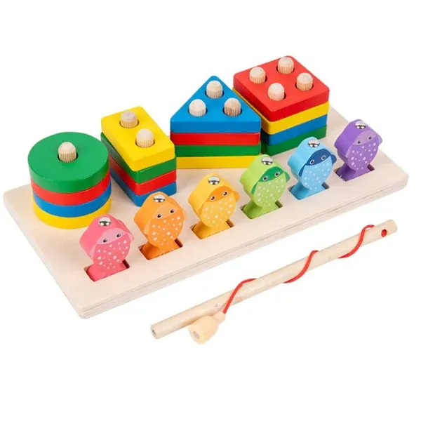 [Baby] 2 in 1 Fishing Column 4 شكل وصياد