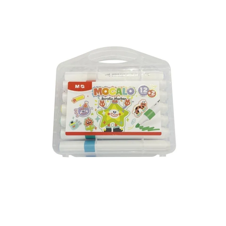 M&G MOCALO Acrylic Marker 12+2