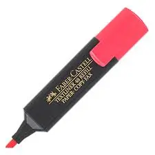 highlighter Faber Castell احمر
