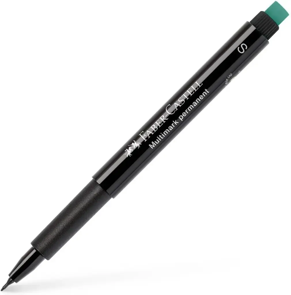 S قلم ماركر فابر كاسل Green Faber-Castell Permanent Marker with Eraser