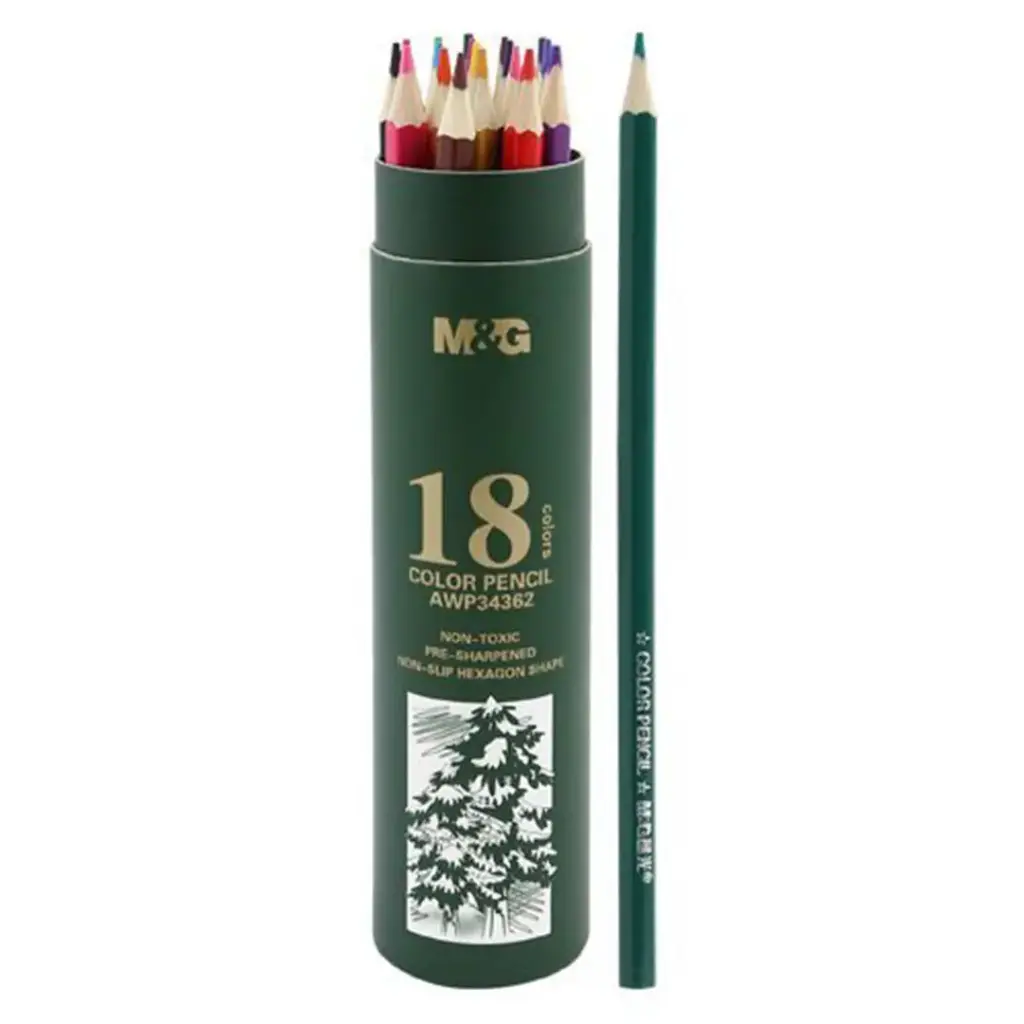 الوان خشب 18 لون Wood Colors M&G 18 Color