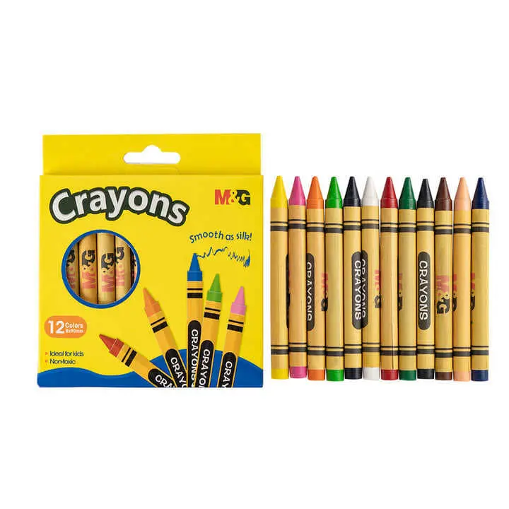 الوان شمع 12 لون M&G Crayons