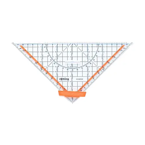 مثلث ارسطو روترنج Rotring Transparent Triangular ruler Set Square - 22cm 