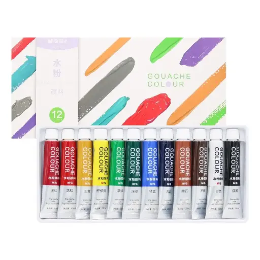 الوان جواش M&G Set of 12 pcs Gouache paints M&G 12 ml