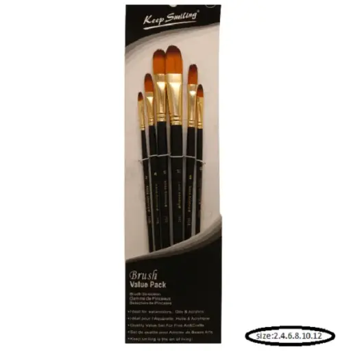 طقم فرش 6 عدل Keep Smiling Brushes Value Pack Of 6 cat tongue 6 Smooth Hair 