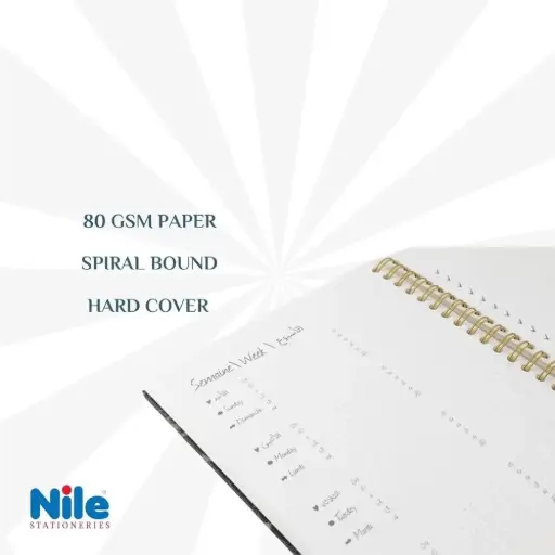 Nile weekly planner A5 size, 96 sheets, 15 * 21 cm