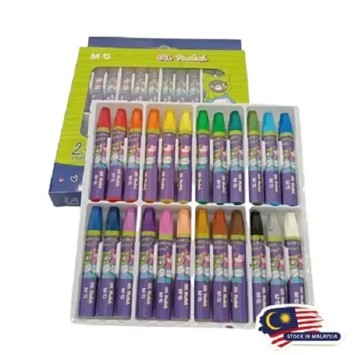 الوان شمع 24لون كاتس M&G So Many Cats Silk Smooth Oil Pastel Hexagon Crayon 24 Color
