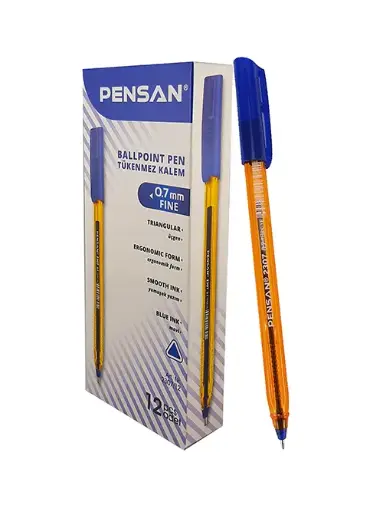 علبه اقلام ازرق 0.7 pensan