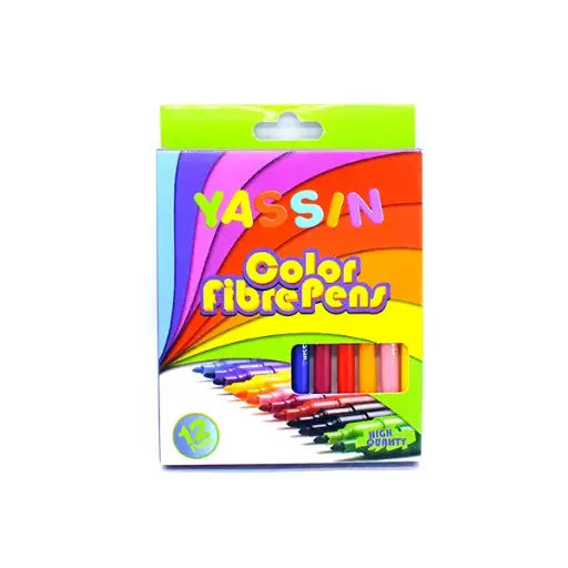 12 لون ياسين فلومستر Yassin markers colored - 12 Pcs